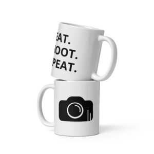 Eat. Shoot. Repeat. Photography Mug, Gift for Photographer